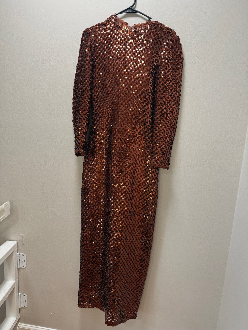 VINTAGE Sequin Copper Gown (1983) - Glamorous and Shimmery!